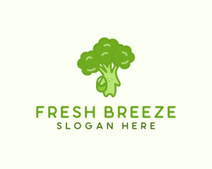 Broccoli Fresh Vegetable Vegetarian logo design