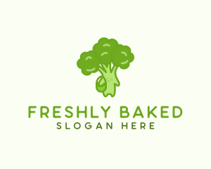 Broccoli Fresh Vegetable Vegetarian logo design