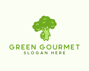 Broccoli Fresh Vegetable Vegetarian logo