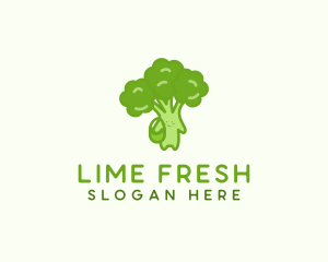 Broccoli Fresh Vegetable Vegetarian logo design