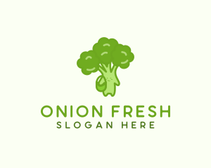 Broccoli Fresh Vegetable Vegetarian logo design