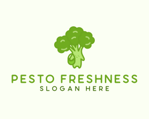 Broccoli Fresh Vegetable Vegetarian logo design