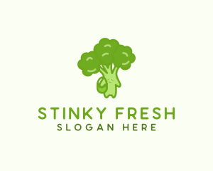 Broccoli Fresh Vegetable Vegetarian logo design