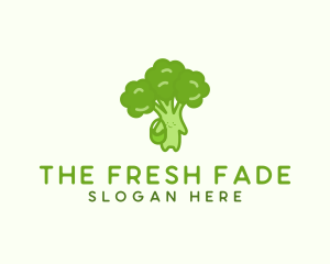 Broccoli Fresh Vegetable Vegetarian logo design