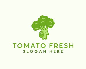 Broccoli Fresh Vegetable Vegetarian logo design