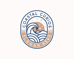 Coastal Sea Waves logo design