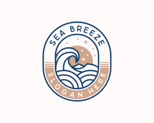 Coastal Sea Waves logo design