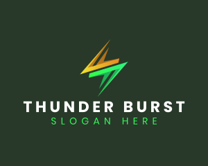 Electrical Lightning Thunder logo design