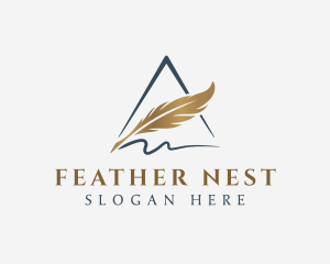 Quill Feather Pen logo design