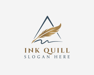 Quill Feather Pen logo design