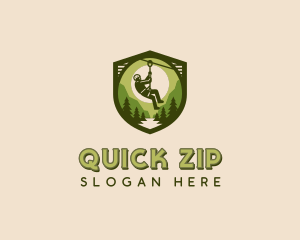 Wilderness Zip Lining  logo design