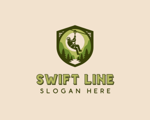 Wilderness Zip Lining  logo design