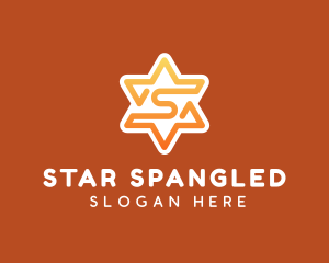 Hexagram Star Letter S logo design