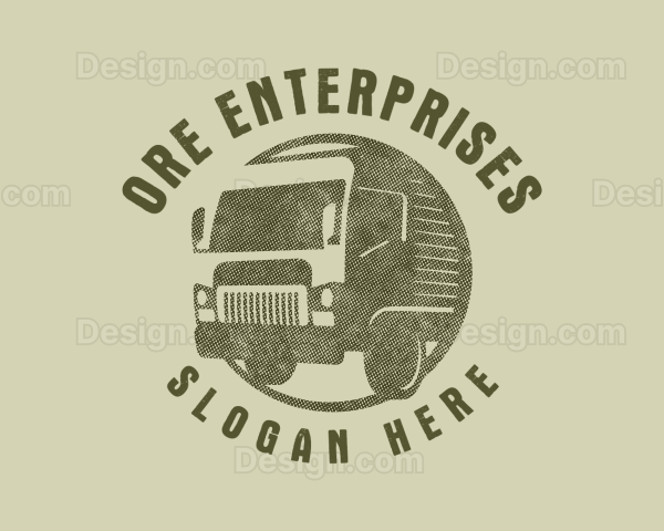 Rustic Truck Transport Logo