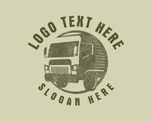 Rustic Truck Transport logo design