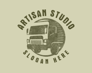 Rustic Truck Transport logo design