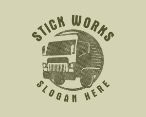 Rustic Truck Transport logo design