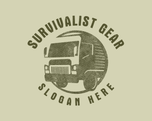 Rustic Truck Transport logo design