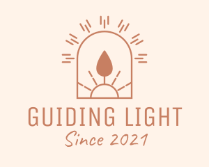 Boho Sun Candle logo design