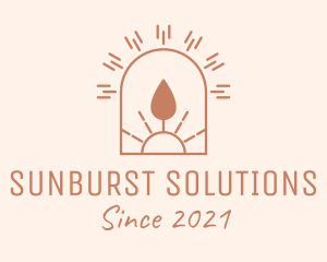 Boho Sun Candle logo design