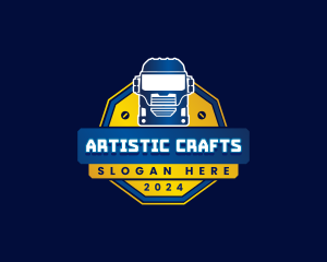 Truck Transport Logistics logo design