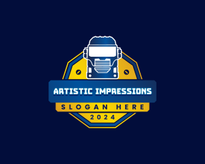 Truck Transport Logistics logo design