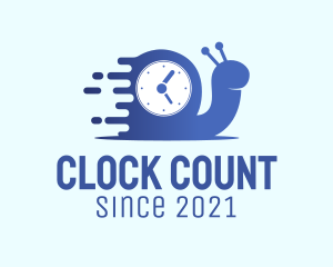 Fast Snail Clock  logo design