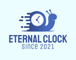 Fast Snail Clock  logo design