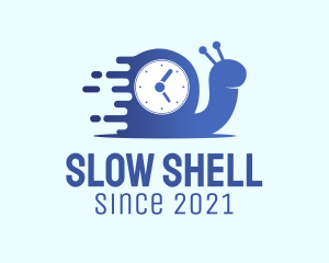 Fast Snail Clock  logo design