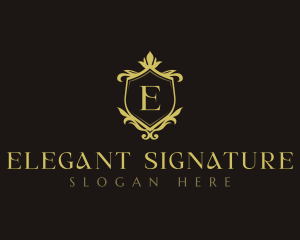 Luxury Decorative Shield logo design