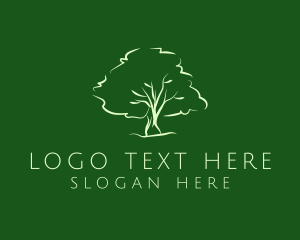 Green Oak Tree Nature logo