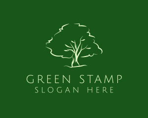 Green Oak Tree Nature logo design