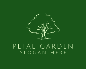 Green Oak Tree Nature logo design