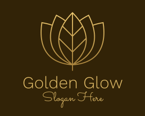 Golden Leaf Lotus logo