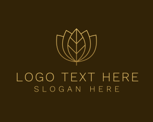 Golden Leaf Lotus logo