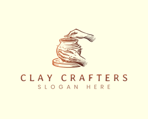 Hand Clay Pot Pottery logo design