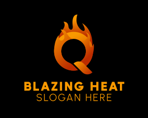 Heating Letter Q logo design