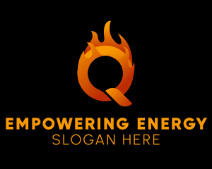 Heating Letter Q logo design