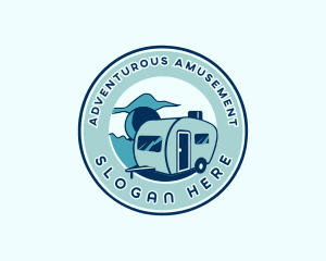 Caravan Adventure Getaway logo design