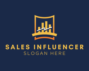 Sales Chart Arrow logo design