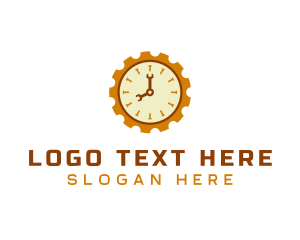 Handyman Clock Cogwheel logo