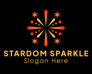 Starry Fireworks Explosion  logo design