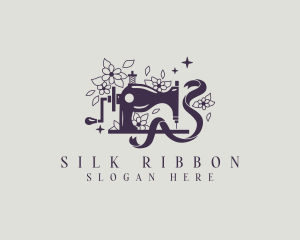 Sewing Floral Ribbon logo design