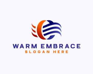 Cool Warm Ventilation logo design