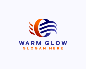 Cool Warm Ventilation logo design