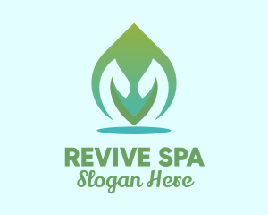 Organic Leaf Spa  logo design