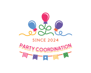 Balloon Party Celebration logo design