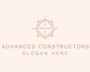 Geometric Construction Badge logo design