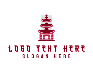 Pagoda Structure Architecture Logo