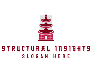 Pagoda Structure Architecture logo
